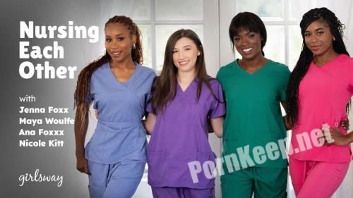 [GirlsWay, AdultTime] Nicole Kitt, Jenna Foxx, Maya Woulfe & Ana Foxxx - Nursing Each Other (FullHD 1080p, 1.77 GB)